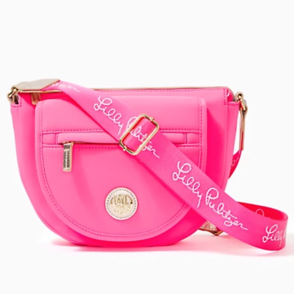 NWT Lilly Pulitzer Giavanna Neoprene Crossbody in Aura Pink